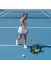 relaxdays Tennisball Sammler in Schwarz/ Silber - (B)29 x (H)106 x (T)27 cm