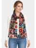 Faera Schal Blumenprint Kurze Fransen Weicher Fall in Bordeaux