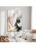 OnlyWow Acrylglasbild Abstrakte Kunst weiß gold
