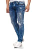 RESLAD Jeans Destroyed Stretch Denim in blau(2069)
