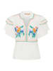 CULTURE Kurzarm-Bluse CUlucinda Feminine in Spring Gardenia