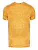 Rusty Neal Acid Washed T-Shirt mit Prints in Camel