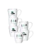 Ritzenhoff & Breker 6er Set Henkelbecher Winter Joy Green in 360 ml in weiß