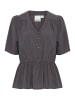 ICHI Kurzarm-Bluse IHCINOMA Regular fit in Asphalt