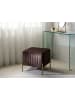 Beliani Hocker UTAH in Braun/Gold - (W) 47 x (H) 43 x (L) 47 cm