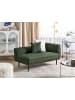 Beliani Chaiselongue CHEVANNES Grün/Schwarz - (W) 138 x (H) 74 x (L) 77 cm rechtsseitig