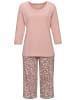 VIVANCE DREAMS Capri-Pyjama in rosa-schwarz-gemustert
