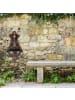 relaxdays Wandbrunnen in Bronzefarben - (B)37 x (H)66 x (T)19,5 cm