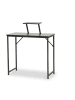 relaxdays Schreibtisch in Schwarz - (B)80 x (H)75 x (T)40 cm