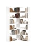 HOMCOM Bücherregal-90L x 90B x 180H cm-Weiß