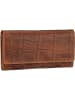 Bugatti Geldbörse Nevio Ladies Long Wallet With Flap in Cognac