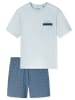 Schiesser Schlafanzug Comfort Nightwear in Hellblau