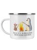 Mr. & Mrs. Panda Teebecher Pinguin Lagerfeuer mit Spruch in Weiß