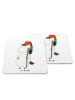 Mr. & Mrs. Panda Bierdeckel Einhorn  ohne Spruch in Weiß