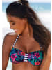 Venice Beach Bandeau-Bikini-Top in marine-bedruckt