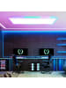 ZMH LED Deckenleuchte in Weiß Backlight Dimmbar RGB Flach 24W Modern L 100cm