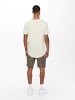 Only&Sons Langes Rundhals T-Shirt Kurzarm Shirt ONSMATT Stretch Basic in Hellgrün