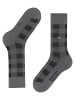 Burlington Buffalo Check Socke in Dark grey