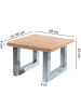 KADIMA DESIGN Couchtisch | Akazie, 58x40x60cm, Metallgestell