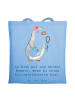 Mr. & Mrs. Panda Shopping Tasche Biologielehrerin Herz mit Spruch in Sky Blue