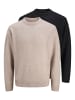 Jack & Jones 2er-Pack Strickpullover in Black