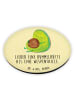 Mr. & Mrs. Panda Rund Magnet Avocado Pfeifen mit Spruch in Gelb Pastell