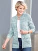 Sieh an! Strickjacke in jade-ecru-meliert