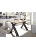 58 aufm Kessel ESSTISCH ausziehbar Eike 7 160 x 90 x 75 Esszimmertisch Schwarzstahl/Sandeiche