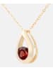Diamant L'éternel Halskette mit Anhänger aus 375 Gelbgold mit Granat
