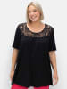 sheego Longshirt in schwarz