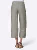 creation L Leinen-Hose in khaki-weiß-meliert