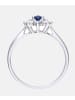 Diamant L'éternel Ring aus 750 Weißgold mit 0.33 Karat Diamant mit Saphir