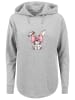 F4NT4STIC Oversized Hoodie Niedlicher Hase mit Schleife in grau