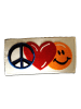 Catch the Patch Peace Love HappinessApplikation Bügelbild inGelb