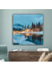 MuchoWow Leinwand Bilder Hellblau