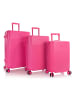 Heys HiLite 4 Rollen Kofferset 3-teilig mit Dehnfalte in flamingo pink