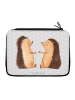 Mr. & Mrs. Panda Federtasche Igel Liebe ohne Spruch in Grau Pastell