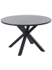 Beliani Runder Tisch MALETTO in Grau/Schwarz - (W) 120 x (H) 75.5 x (L) 120 cm