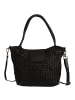 Florence Florence Schultertasche Leder schwarz ca. 38cm