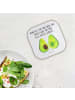 Mr. & Mrs. Panda Untersetzer für Gläser Avocado Pärchen mit Spruch in Weiß