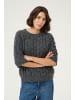 Kaffe Strickpullover KAmalene Loose fit in Dark Grey Melange