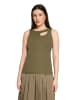CARTOON Basic-Top mit Rundhalsausschnitt in Khaki