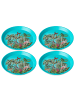 koziol CONNECT PLATE JUNGLE - Kleiner Teller 205mm Set in organic turquoise