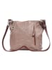 Florence Florence Schultertasche, Henkeltasche, Umhängetasche Leder taupe, braun ca. 35cm