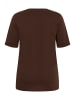 KAFFE curve T-Shirt kurzarm KCmama Regular fit in Coffee Bean/Turtledove Emb.