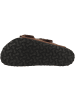 Birkenstock Sandale Arizona Big Buckle Lammfell geöltes Nubukleder normal in dunkelbraun