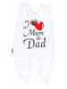 TupTam Unisex Baby Strampler mit Spruch in weiß/grau