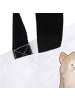 Mr. & Mrs. Panda Shopping Bag Katze Sitzen ohne Spruch in Weiß