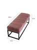 KADIMA DESIGN Sitzbank Samt 108x40x40 cm Flur Polsterbank mit Metallgestell in Rosa
