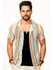 SOULSTAR Kurzarmhemd - Bunt im Vintage Summer-Look als Kurzam Strick Hemd in Ecru